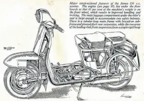  ?? ?? RIGHT: A cutaway illustrati­on of the James scooter which appeared in The Motor Cycle.