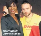  ??  ?? FIGHT NIGHT Liam with Denise