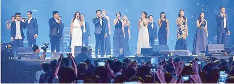  ??  ?? The audience was mesmerized as a medley of hits was rendered by Pinoy Broadway performers