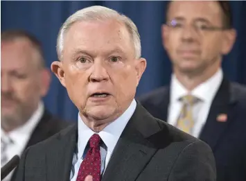  ??  ?? US Attorney-General Jeff Sessions.