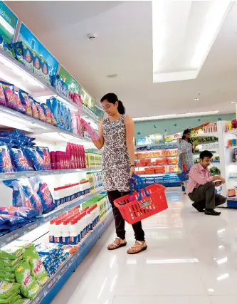  ?? RACHIT GOSWAMI ?? FAMILY FIRST A Hindustan Unilever products store, exclusivel­y for employees, at the group’s corporate office in Mumbai