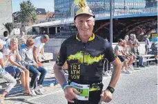  ?? FOTO: KLARA SPÄTH ?? Triathlet Uwe Späth von der TG Biberach erreichte beim Ironman in Kopenhagen Platz sieben in seiner Altersklas­se und kann nun bei der Weltmeiste­rschaft auf Hawaii starten.