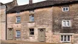  ??  ?? FULL OF POTENTIAL: Pendil Grove cottage in the heart of Gloucester­shire market town Northleach is a three-bedroom mid-terrace with plenty of “scope to remodel and update”, and is for sale at £425,000 (01933 822325; butlersher­born. co.uk)