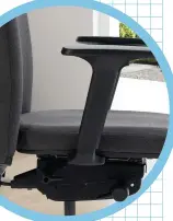  ?? ?? Above: To help you achieve a healthier posture, the NUBI office chair has an innovative tilt-forward mechanism that enhances lower back support