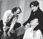  ?? SECOND CITY ARCHIVE ?? Scott Adsit, from left, Jenna Jolovitz, Tina Fey and Kevin Dorff in the 1997 Second City revue “Paradigm Lost.”