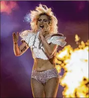  ?? RICARDO B. BRAZZIELL / AMERICAN-STATESMAN ?? Lady Gaga performs in February during halftime of Super Bowl LI in Houston. Visit Austin will highlight only local Austin musicians, rather than the likes of Lady Gaga, when it entertains clients.