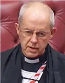  ?? ?? Outburst: Archbishop Welby