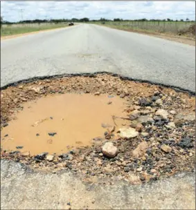  ?? ?? Potholes are a cause for concern