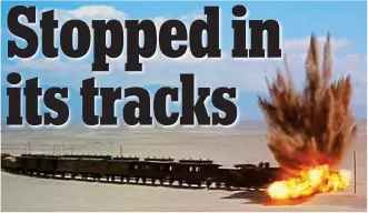  ??  ?? Sabotage: An attack on the Hejaz railway in the film Lawrence Of Arabia