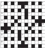  ??  ?? Quick Crossword answersals­o fit the large grid