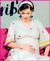  ??  ?? You have actor Kalki Koelchin, who is pregnant with her boyfriend’s baby. Commitment is not lacking, it’s just the ring.