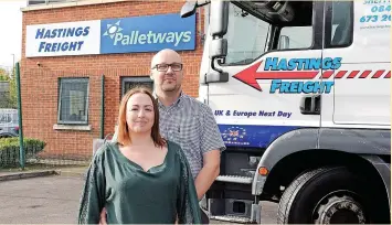  ?? ?? George and Claire Hewitt have completed a management buyout of Hastings Freight Limited, where they were both employees