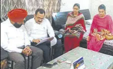  ?? HT PHOTO ?? A meeting of Haryana child rights panel and members of the child welfare committee in progress at Indri, Karnal.