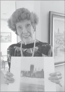  ?? MATTHEW MCCULLY ?? This photo of Lois Blanchette was taken in February of last year. Blanchette had contacted The Record on the 100th anniversar­y of the fire on Parliament Hill to share a picture a relative had taken while the building was ablaze.