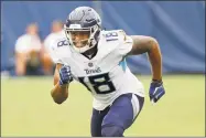  ?? James Kenney / Associated Press ?? Former Titans wide receiver Rishard Matthews is hoping to contribute in any way possible with the Jets.