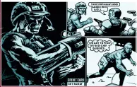  ??  ?? » [Atari ST] Some of Mark Potente’s excellent artwork for 1991’s Rogue Trooper, replicatin­g a comic book style.