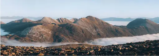  ?? ?? [above] Elliot Hepworth (@ehepworthp­hotography, Instagram)
“The Achnashell­ach Munros... The neighbours of Maol Cheann-Dearg floating like an island above the clouds, kissed in sunlight. It’s hard to beat conditions like this.”