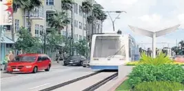  ?? COURTESY ?? An artist’s conception of what The Wave streetcar service might look like rolling along a three-mile loop in downtown Fort Lauderdale.