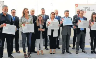  ?? VANESA LOBO ?? Ganadores del Premio Pyme 2021 en la provincia de Cádiz.