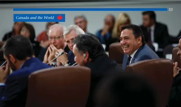  ?? Adam Scotti photo. ?? AFN National Chief Perry Bellegarde at the table of the First Ministers Meeting on Indigenous affairs in 2017.