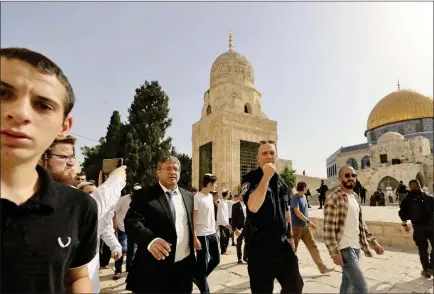  ?? Photo: Contribute­d ?? Provocativ­e… Israeli national security minister Itamar Ben-Gvir visited the flashpoint holy site Al-Aqsa Mosque.