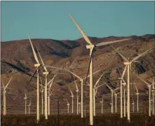  ??  ?? A wind farm in Movave, California.