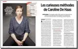  ??  ?? Elle n’a pas aimé. « Les curieuses méthodes de Caroline De Haas », une enquête parue dans « Le Point » n° 2548. À lire sur le site du « Point ».