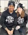  ?? Contribute­d photo ?? Ronté Byrd, with his fiancée, Jasmine, has organized the first Naugatuck Valley alumni basketball tournament to be held Saturday.
