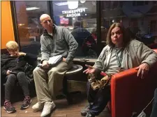  ?? PEG DEGRASSA - MEDIANEWS GROUP ?? Derek Kay, left, of Drexel Hill listens as Beverly Ferguson, right, of Essington, makes a point during a discussion about the closing of Riddle Thrift Shop in Middletown. Volunteers and consignors met this week to discuss future options in finding another location for the shop.