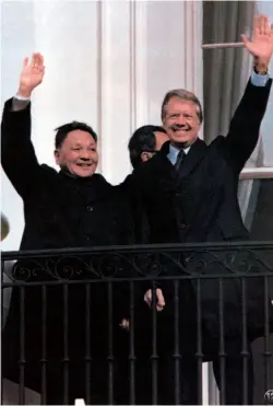  ?? ?? Chinese Vice Premier Deng Xiaoping visits the US on invitation from President Jimmy Carter in January 1979. He was the first Chinese leader to visit the US after the founding of the PRC