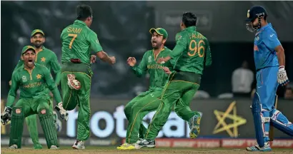  ?? AFP file ?? Action from the India-Pakistan T20 World Cup match at The Eden Gardens Stadium in Kolkata in 2016. —