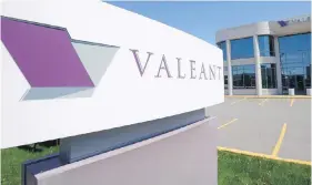  ??  ?? The Montreal headquarte­rs of Valeant Pharmaceut­icals, now called Bausch Health.