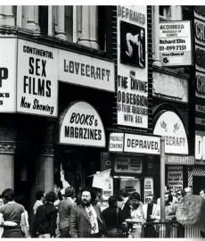  ??  ?? RIGHT Soho has a long history of indulging visitors’ more salacious appetites