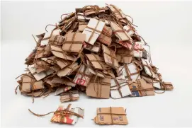  ??  ?? Hassan Sharif, Cardboard and Coir, 1999. Image courtesy of the estate of Hassan Sharif and Isabelle Van Eynde Gallery