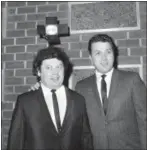  ?? DAVID F. SMITH - THE ASSOCIATED PRESS ?? In this Dec. 10, 1965, photo, the comedy team of Marty Allen, left, and Steve Rossi, now making their first film on the Paramount lot in Los Angeles. Allen, 94, is still making his audiences laugh six decades after hitting the big time touring with the...