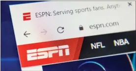  ?? Dreamstime/dreamstime/tns ?? The pressure is on at ESPN now that Disney bosses say the sports media giant is not on the market. (Dreamstime/tns)