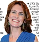  ?? ?? SKY News anchor Jayne Secker, left, has been having to stifle sneezing fits on air and I can reveal why: she’s allergic to her cat. But Jayne, 50, told me at the everywoman awards that she will have to put up with it because she has no intention of parting with her beloved Boots.