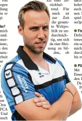  ?? Foto: FuPa ?? Christian Gebele vom FC Emers acker gibt sich nach dem Aufstieg ganz gelassen.