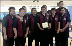  ?? Photo submitted ?? The Siloam Springs boys bowling team won the 7A/6A-West Conference championsh­ip on Tuesday at Conway Family Bowl. The Panthers finished with a team score of 4,032 to finish first place. The Panthers will now compete in the Class 7A/6A State Meet on Tuesday at Fast Lanes Entertainm­ent in Lowell.