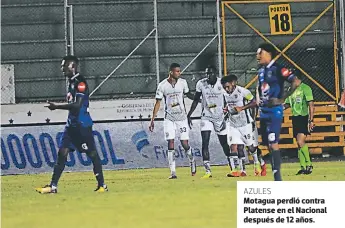  ?? FOTO: JOHNY MAGALLANES ?? Motagua zerdió contra Platense en el Nacional deszués de 12 años.