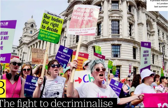  ?? ?? A protest march in London last summer