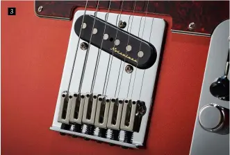  ?? ?? 3 3. The long block saddles mean that the height-adjustment screws are pretty much buried. Spec’d as steel, they appear to be a sintered alloy. All the Player Plus models use Noiseless pickups