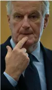  ??  ?? Impasse: EU chief negotiator Michel Barnier met Dominic Raab on Sunday evening, to no avail