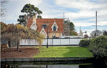  ?? PHOTOS: DAVID WALKER/FAIRFAX NZ ?? Contractor­s say the restoratio­n will look identical to the original building, except for new copper spouting.