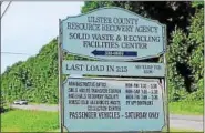  ?? PHOTO BY TONY ADAMIS ?? The entrance to the Ulster County Resource Recover Agency, Route 32, town of Ulster.