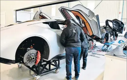  ?? PAU BARRENA / AFP ?? Prototipo de Hispano Suiza, en el que ha colaborado QEV