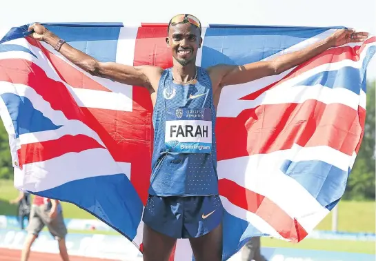  ??  ?? 5,000 and 10,000 metres Olympic champion Mo Farah came fourth in the BBC Sports Personalit­y of the Year awards on Sunday.