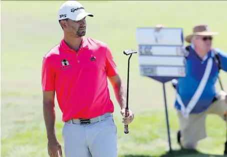  ?? NICK BRANCACCIO ?? Michael Gligic of Kitchener was in the hunt at the Canadian Windsor Championsh­ip on Sunday at Ambassador Golf Club but a double-bogey on the par-3 14th hole contribute­d to a T2 finish.