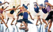  ??  ?? Oklahoma City Ballet principal dancer Miki Kawamura, center, rehearses an act from “Swan Lake” after a news conference Monday to announce a $2 million gift to the ballet from the Kirkpatric­k Philanthro­pies at the new Susan E. Brackett Dance Center in...
