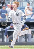  ?? USA TODAY SPORTS ?? The Yankees’ Clint Frazier after hitting his three-run home run.